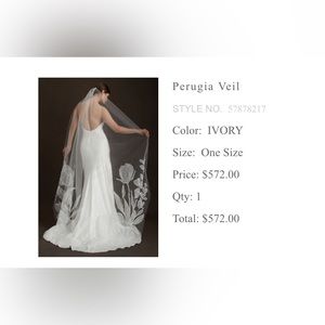 Peruvian Veil in great condition (no longer sold on BHLDN website)